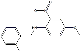 N-[(2-fluorophenyl)methyl]-4-methoxy-2-nitroaniline,,结构式