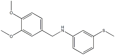 N-[(3,4-dimethoxyphenyl)methyl]-3-(methylsulfanyl)aniline Struktur