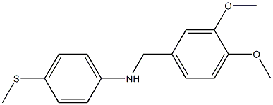 N-[(3,4-dimethoxyphenyl)methyl]-4-(methylsulfanyl)aniline 化学構造式