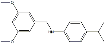 N-[(3,5-dimethoxyphenyl)methyl]-4-(propan-2-yl)aniline Structure