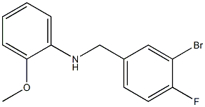 N-[(3-bromo-4-fluorophenyl)methyl]-2-methoxyaniline 结构式