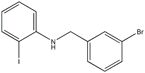 N-[(3-bromophenyl)methyl]-2-iodoaniline 化学構造式