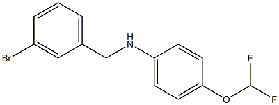 N-[(3-bromophenyl)methyl]-4-(difluoromethoxy)aniline,,结构式