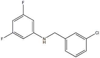 N-[(3-chlorophenyl)methyl]-3,5-difluoroaniline 结构式