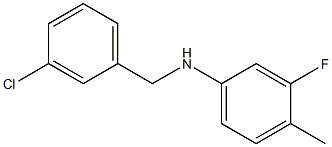 N-[(3-chlorophenyl)methyl]-3-fluoro-4-methylaniline,,结构式