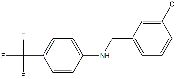 N-[(3-chlorophenyl)methyl]-4-(trifluoromethyl)aniline 结构式