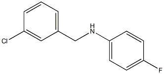 N-[(3-chlorophenyl)methyl]-4-fluoroaniline 结构式