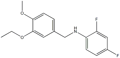 N-[(3-ethoxy-4-methoxyphenyl)methyl]-2,4-difluoroaniline,,结构式