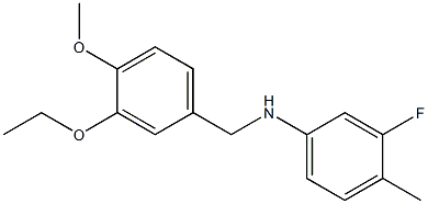 N-[(3-ethoxy-4-methoxyphenyl)methyl]-3-fluoro-4-methylaniline Struktur