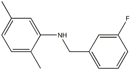 N-[(3-fluorophenyl)methyl]-2,5-dimethylaniline Struktur