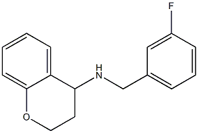 N-[(3-fluorophenyl)methyl]-3,4-dihydro-2H-1-benzopyran-4-amine Structure