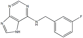 N-[(3-fluorophenyl)methyl]-7H-purin-6-amine 结构式