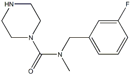 N-[(3-fluorophenyl)methyl]-N-methylpiperazine-1-carboxamide,,结构式