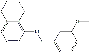 N-(3-メトキシベンジル)-5,6,7,8-テトラヒドロナフタレン-1-アミン 化学構造式