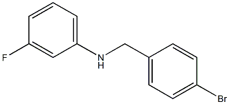 N-[(4-bromophenyl)methyl]-3-fluoroaniline Struktur