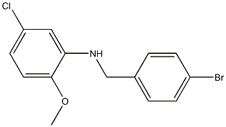 N-[(4-bromophenyl)methyl]-5-chloro-2-methoxyaniline 化学構造式