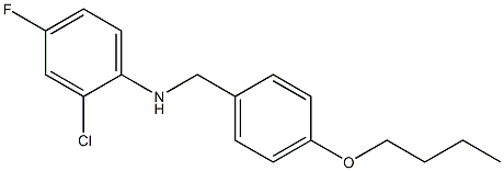 N-[(4-butoxyphenyl)methyl]-2-chloro-4-fluoroaniline 化学構造式