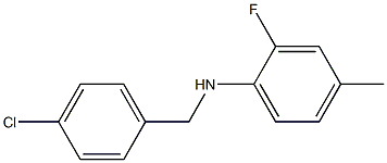N-[(4-chlorophenyl)methyl]-2-fluoro-4-methylaniline,,结构式