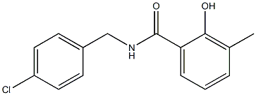 N-[(4-chlorophenyl)methyl]-2-hydroxy-3-methylbenzamide 化学構造式