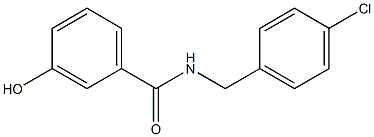 N-[(4-chlorophenyl)methyl]-3-hydroxybenzamide,,结构式