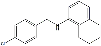 N-[(4-chlorophenyl)methyl]-5,6,7,8-tetrahydronaphthalen-1-amine 结构式