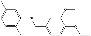 N-[(4-ethoxy-3-methoxyphenyl)methyl]-2,5-dimethylaniline Structure