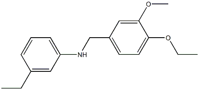 N-[(4-ethoxy-3-methoxyphenyl)methyl]-3-ethylaniline 结构式