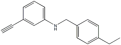 N-[(4-ethylphenyl)methyl]-3-ethynylaniline 化学構造式