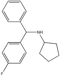 N-[(4-fluorophenyl)(phenyl)methyl]cyclopentanamine Structure