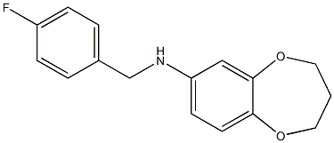 N-[(4-fluorophenyl)methyl]-3,4-dihydro-2H-1,5-benzodioxepin-7-amine,,结构式