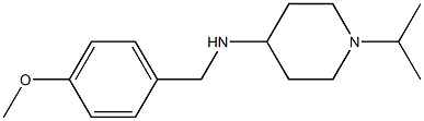 N-[(4-methoxyphenyl)methyl]-1-(propan-2-yl)piperidin-4-amine,,结构式