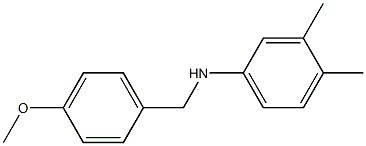 N-[(4-methoxyphenyl)methyl]-3,4-dimethylaniline,,结构式