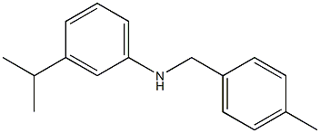 N-[(4-methylphenyl)methyl]-3-(propan-2-yl)aniline,,结构式