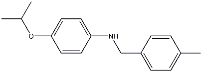 N-[(4-methylphenyl)methyl]-4-(propan-2-yloxy)aniline,,结构式