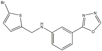 N-[(5-bromothiophen-2-yl)methyl]-3-(1,3,4-oxadiazol-2-yl)aniline|