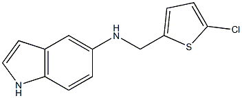 N-[(5-chlorothiophen-2-yl)methyl]-1H-indol-5-amine,,结构式