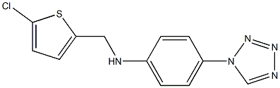 N-[(5-chlorothiophen-2-yl)methyl]-4-(1H-1,2,3,4-tetrazol-1-yl)aniline 结构式