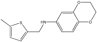 N-[(5-methylthiophen-2-yl)methyl]-2,3-dihydro-1,4-benzodioxin-6-amine, 861224-74-0, 结构式