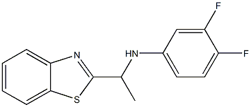 N-[1-(1,3-benzothiazol-2-yl)ethyl]-3,4-difluoroaniline 化学構造式