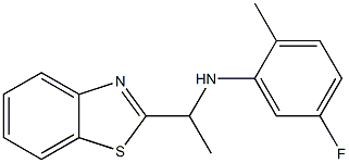 N-[1-(1,3-benzothiazol-2-yl)ethyl]-5-fluoro-2-methylaniline Structure