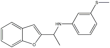 N-[1-(1-benzofuran-2-yl)ethyl]-3-(methylsulfanyl)aniline 化学構造式