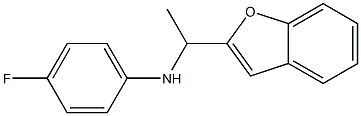 N-[1-(1-benzofuran-2-yl)ethyl]-4-fluoroaniline 化学構造式