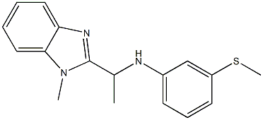 N-[1-(1-methyl-1H-1,3-benzodiazol-2-yl)ethyl]-3-(methylsulfanyl)aniline,,结构式