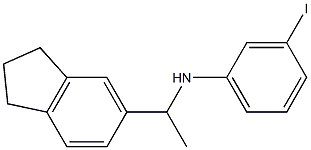 N-[1-(2,3-dihydro-1H-inden-5-yl)ethyl]-3-iodoaniline 化学構造式