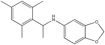 N-[1-(2,4,6-trimethylphenyl)ethyl]-2H-1,3-benzodioxol-5-amine,,结构式