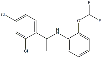 N-[1-(2,4-dichlorophenyl)ethyl]-2-(difluoromethoxy)aniline 结构式