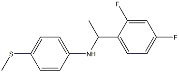 N-[1-(2,4-difluorophenyl)ethyl]-4-(methylsulfanyl)aniline,,结构式