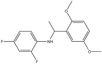 N-[1-(2,5-dimethoxyphenyl)ethyl]-2,4-difluoroaniline 结构式