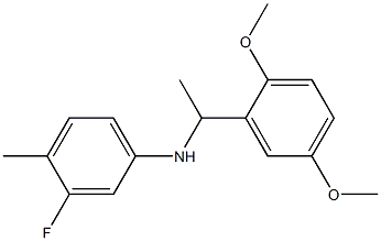 N-[1-(2,5-dimethoxyphenyl)ethyl]-3-fluoro-4-methylaniline,,结构式