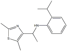 N-[1-(2,5-dimethyl-1,3-thiazol-4-yl)ethyl]-2-(propan-2-yl)aniline Structure